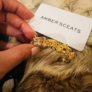 NWT Amber Sceats 24K Gold Plated Brass  “Wrinkled” Emery Cuff
